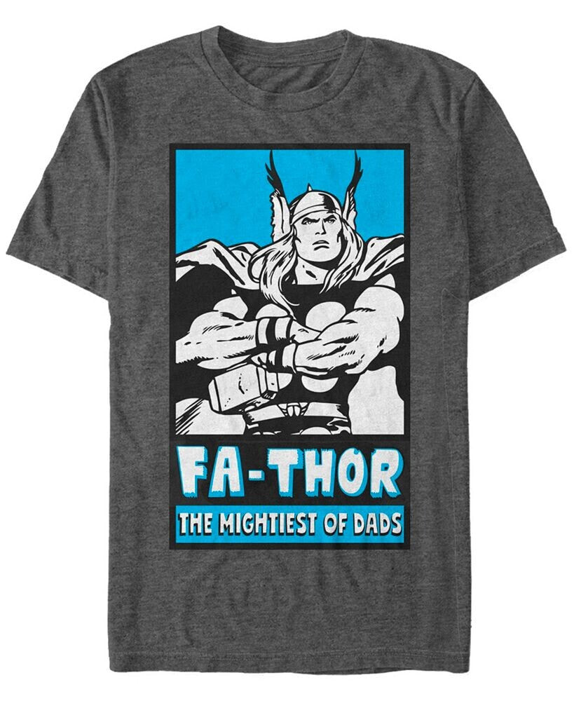 Fifth Sun marvel Men's Classic Comics Thor Mightiest Of Dads Poster, Short Sleeve T-Shirt