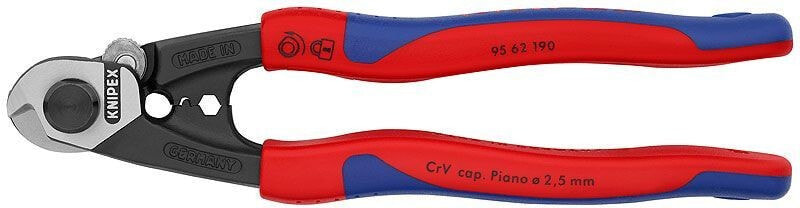 Обжимной инструмент Knipex 9562190 Синий, Красный обжимной инструмент для кабеля, Кусачки