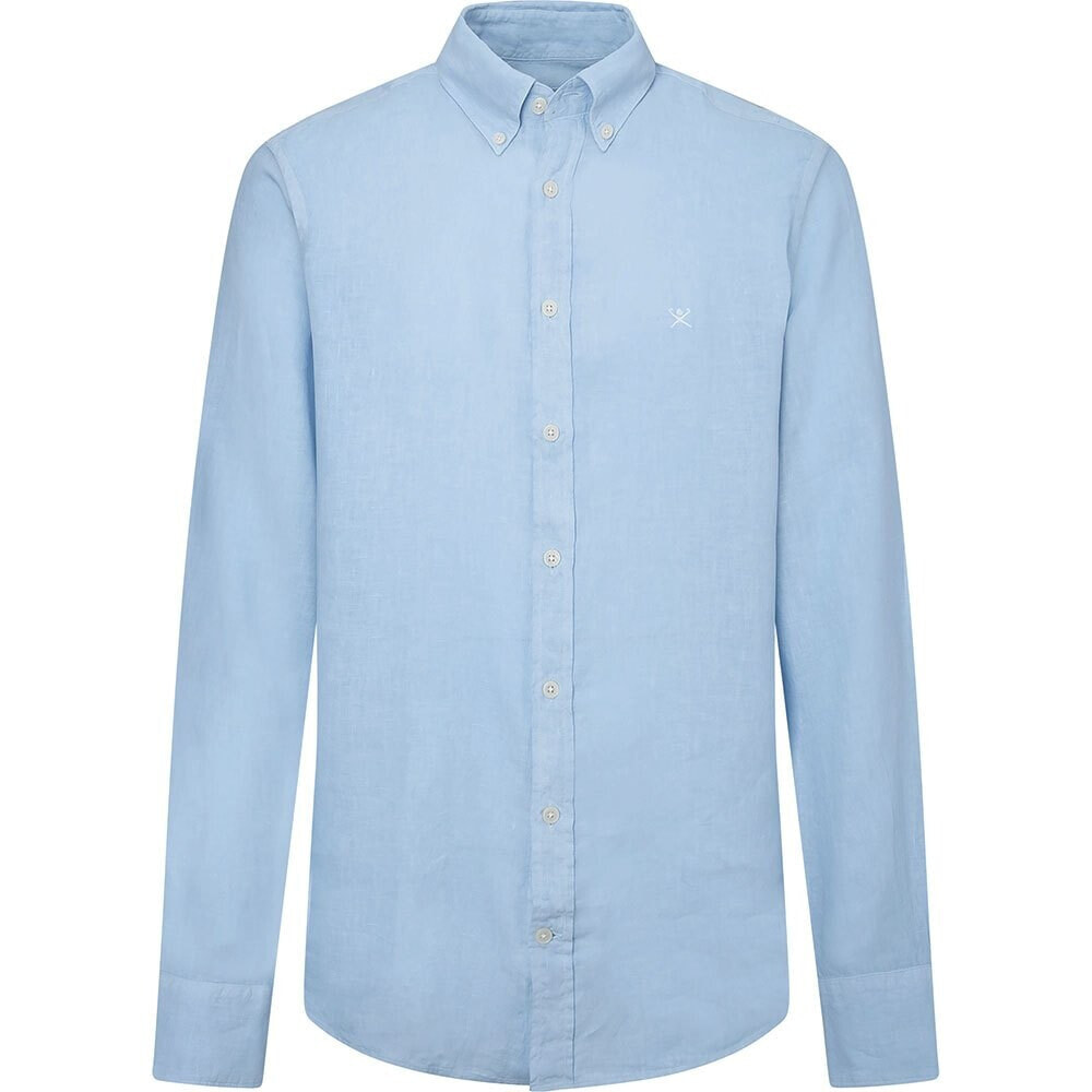 HACKETT Garment Dyed Linen B Long Sleeve Shirt