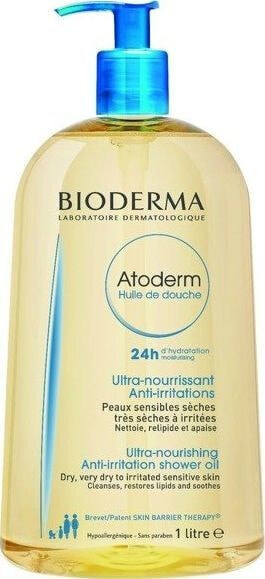 Bioderma Atoderm 24H Ultra Nourishing Shower Oil Питательное и защитное масло для сухой, очень сухой, раздраженной и атопичной кожи 1 л