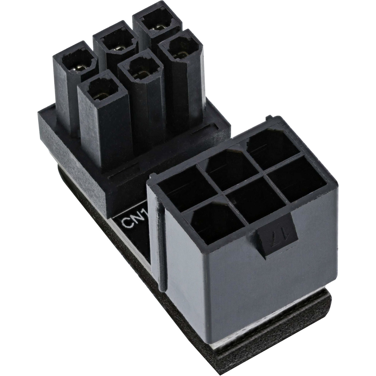InLine Power adapter internal - 180° ATX 6pin male / female - Black