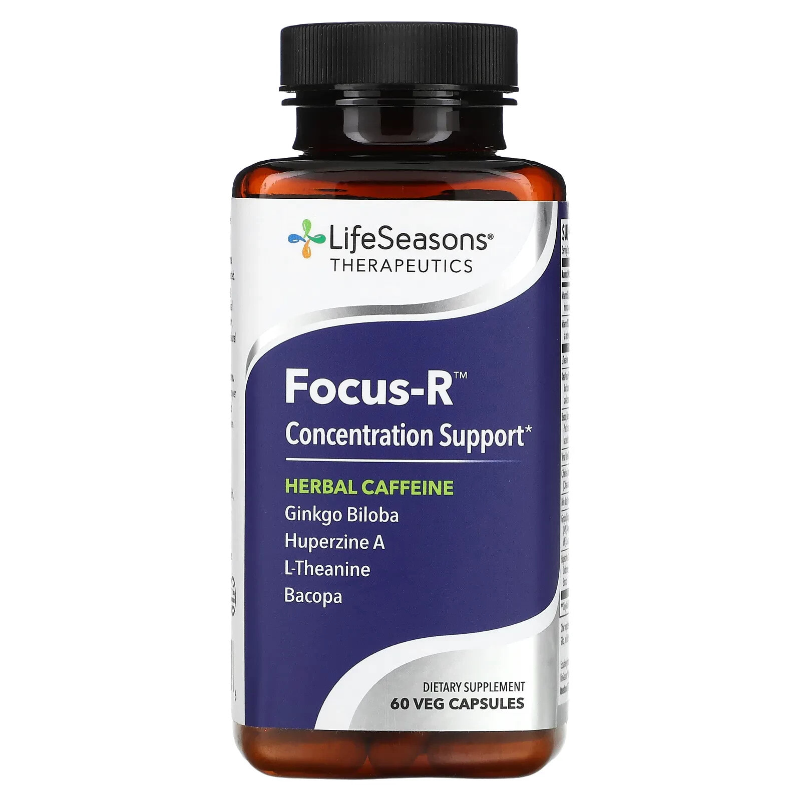 LifeSeasons, Focus-R, Concentration Support, 60 Veg Capsules