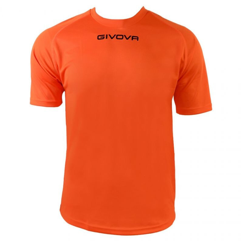 Мужская футболка спортивная оранжевая с логотипом футбольная Givova One U MAC01-0001