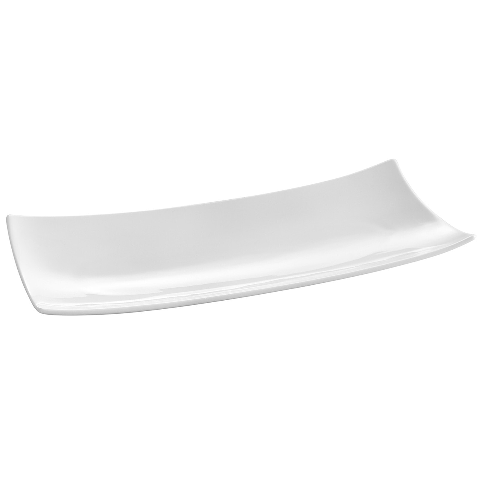 Decorative rectangular platter BARKA 218x105mm white porcelain - Hendi 785546