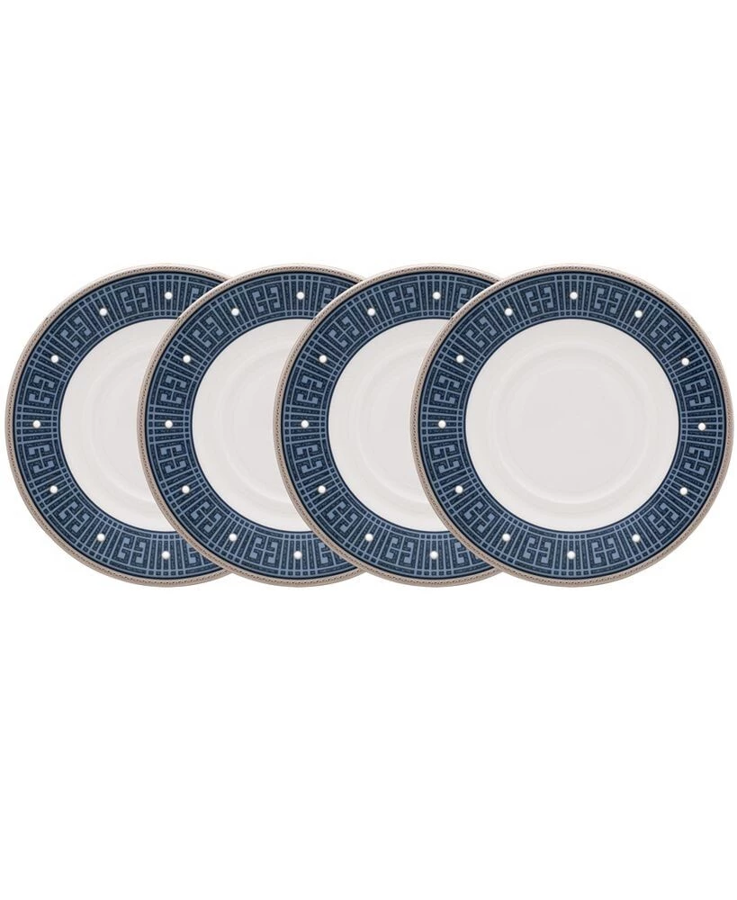 Noritake infinity Blue 4 Piece Saucer Set, Service for 4