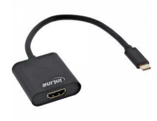 InLine 64101B видео кабель адаптер 0,2 m USB Type-C HDMI Черный