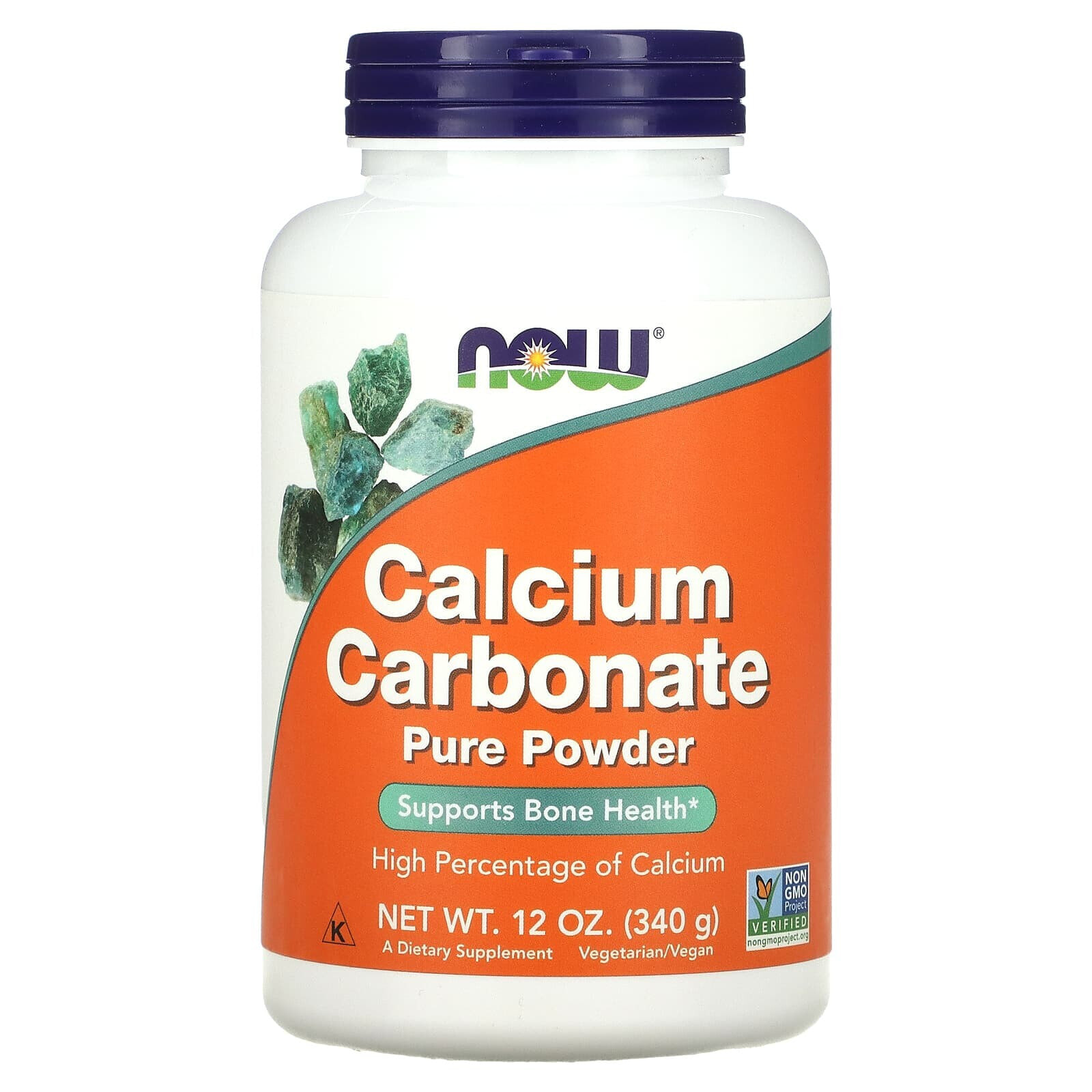 NOW Calcium Carbonate Pure Powder Чистый порошок карбоната кальция 340 г