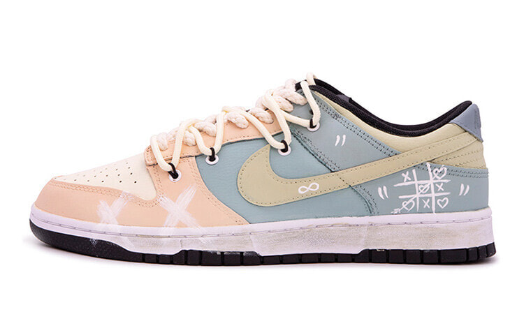 【定制球鞋】 Nike Dunk Low 达芬奇定制 华夫棋盘 涂鸦 撞色 夏日 解构 情侣 低帮 板鞋 GS 粉绿蓝 / Кроссовки Nike Dunk Low DH9765-002