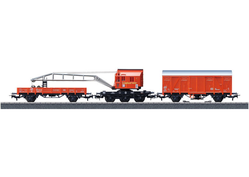 Märklin Fire Department Recovery Crane Car Set модель железной дороги 44752