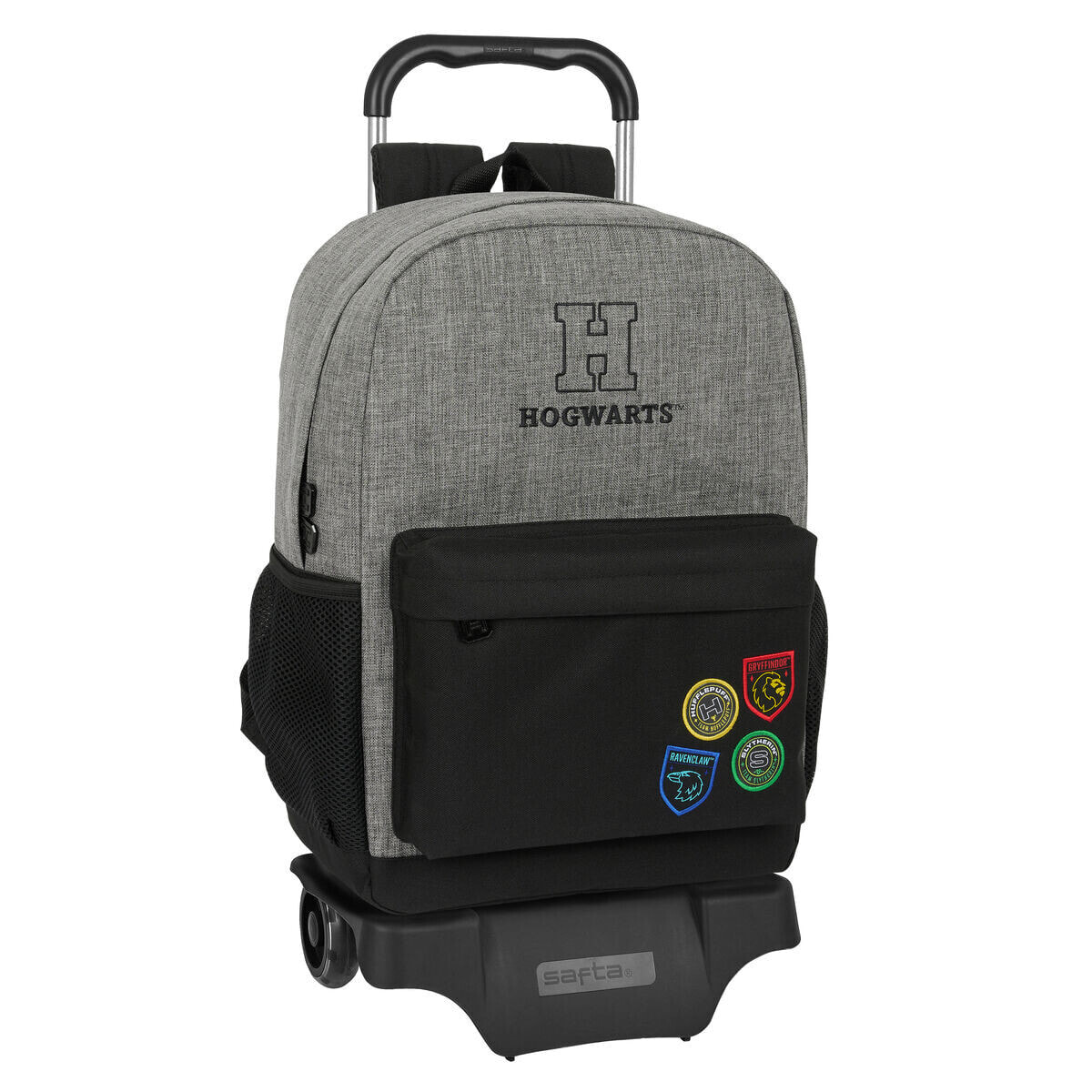 School Rucksack with Wheels Harry Potter House of champions Black Grey 30 x 43 x 14 cm