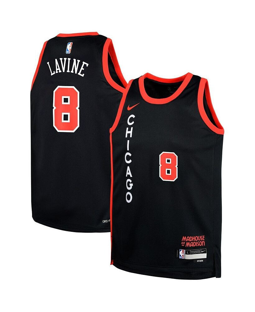 Nike big Boys Zach LaVine Black Chicago Bulls 2023/24 Swingman Replica Jersey - City Edition