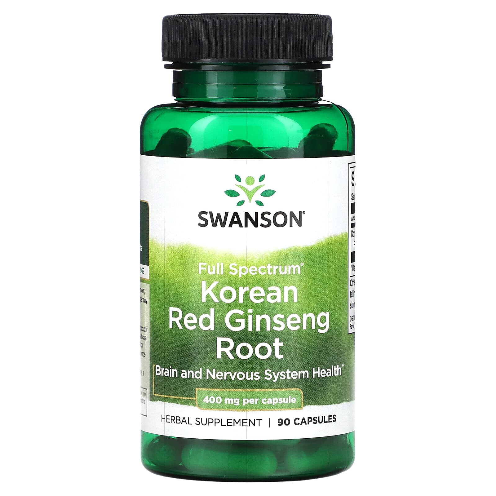 Full Spectrum Korean Red Ginseng Root, 400 mg, 90 Capsules