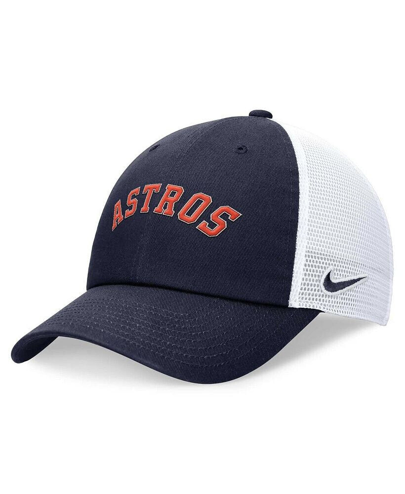 Nike men's Navy Houston Astros Evergreen Wordmark Trucker Adjustable Hat