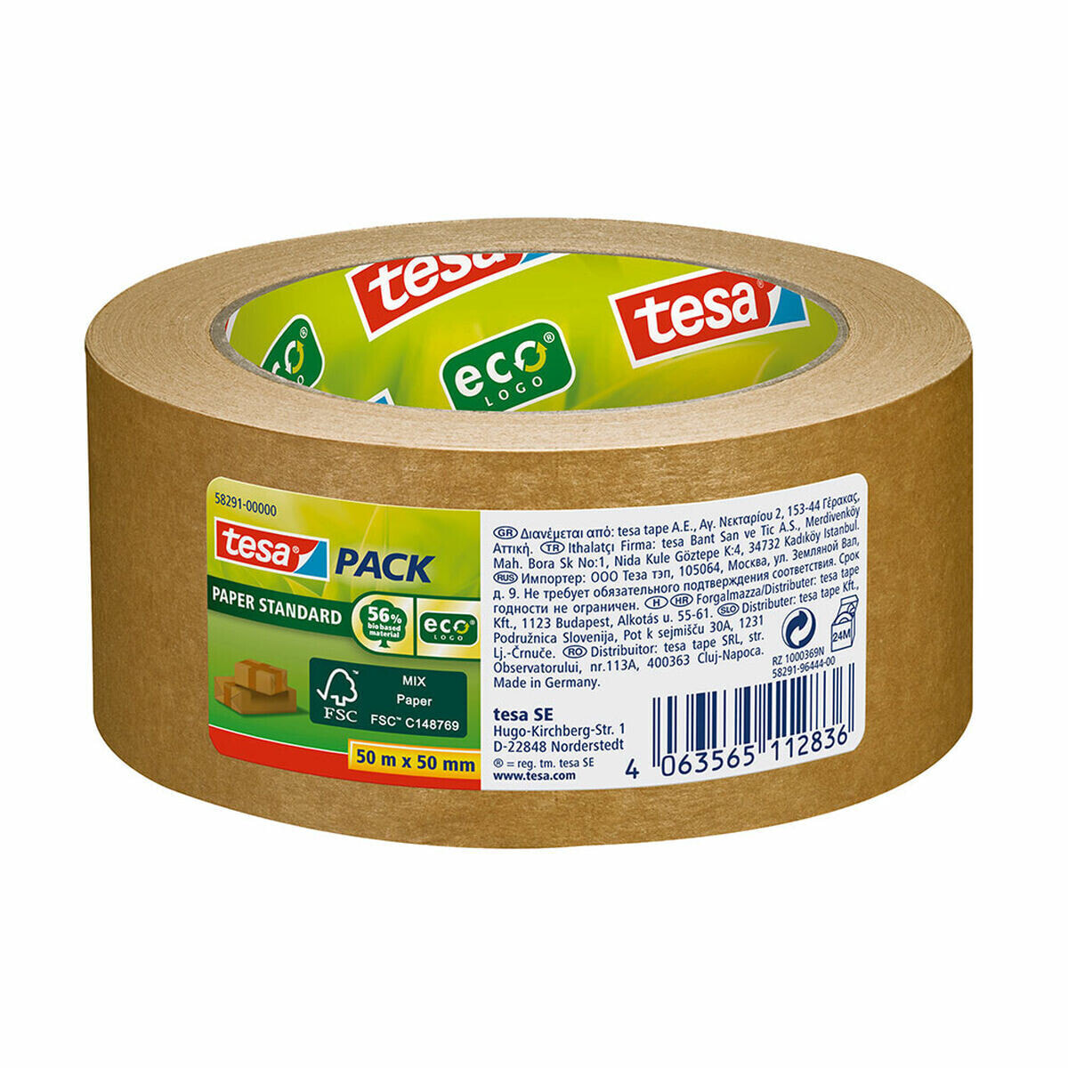 Adhesive Tape TESA 50 mm 50 m Ecological Packaging Paper