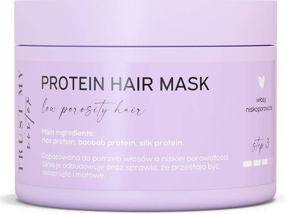 Маска или сыворотка для волос Trust Protein Hair Mask proteinowa maska do włosów niskoporowatych 150g