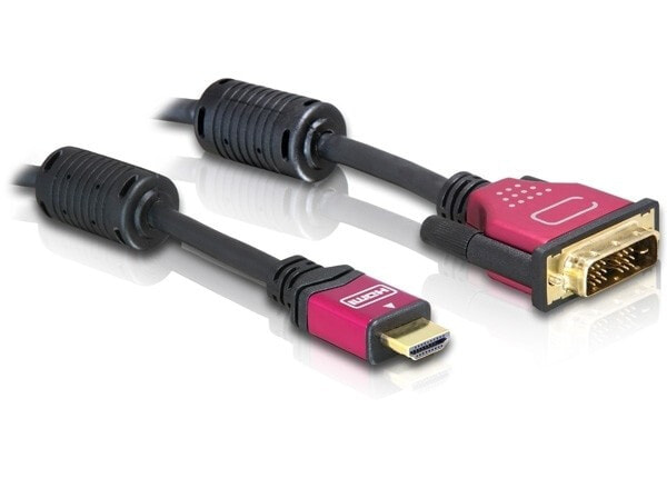 DeLOCK HDMI - DVI Cable 5.0m 5 m DVI-D Черный 84344