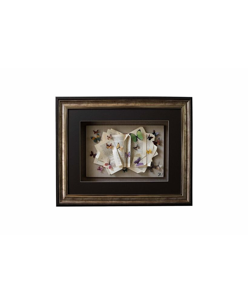Marmol Gallery butterfly Book - Framed Wall Art - Handmade Limited Edition