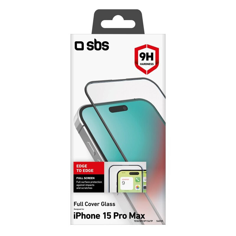 SBS Glas SP Full Cover iPhone 15 Pro Max