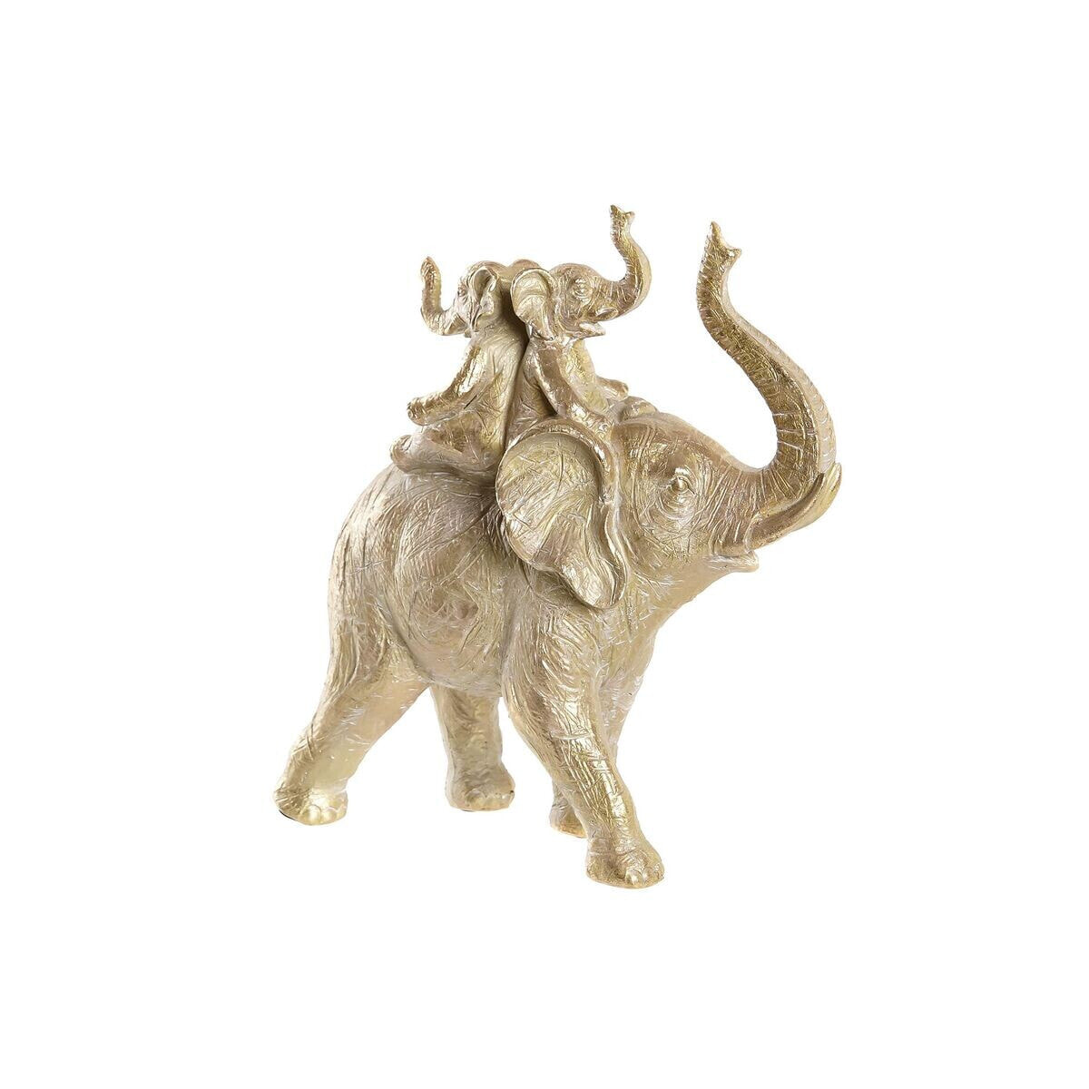 Декоративная фигура DKD Home Decor 24 x 10 x 25,5 cm Слон Позолоченный Колониальный