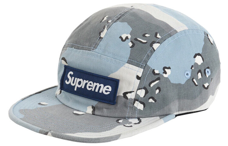 Supreme SS20 Week 1 Military Camp Cap Box Logo棒球帽 蓝迷彩色 / Шапка Supreme Military Camp Cap SS20 Week 1 Box Logo SUP-SS20-069