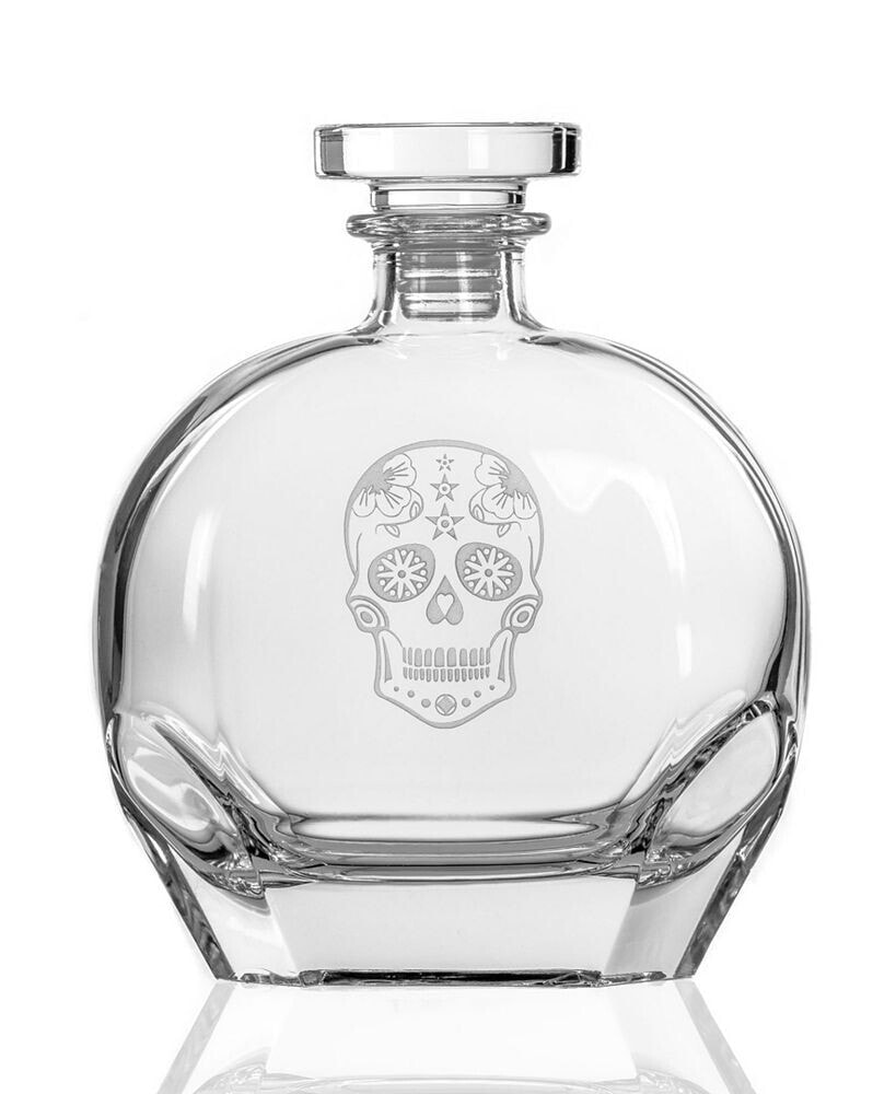 Rolf Glass sugar Skull Decanter 23Oz