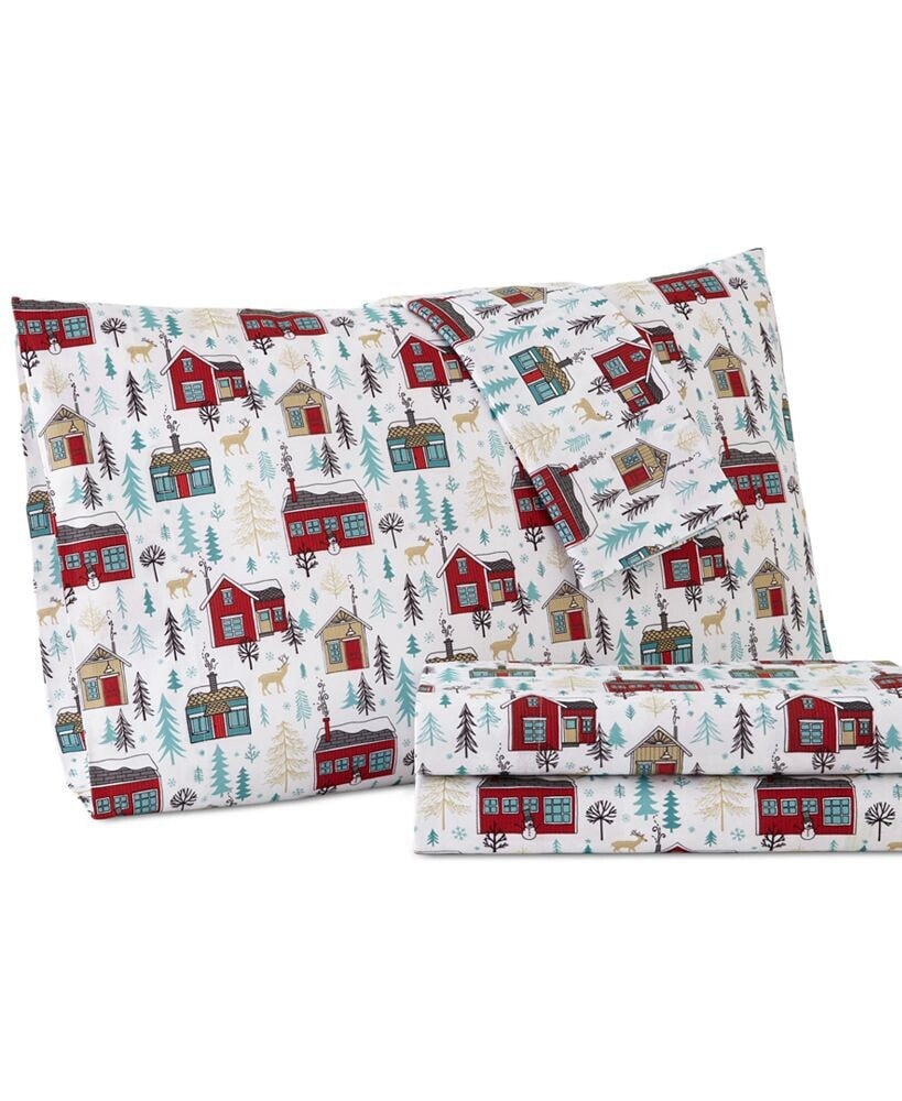 Shavel micro Flannel Printed California King 4-pc Sheet Set