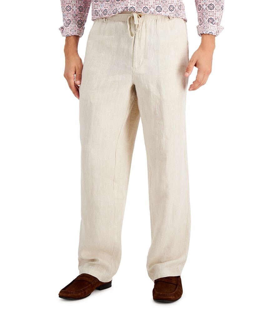 Men's 100% Linen Pants, Created for Macy's Club Room ფერი: მწვანე; ზომა: XL  შეიძინე 243 ქართული ლარი ინტენეტ მაღაზიაში Unitrading, შარვალი Club Room