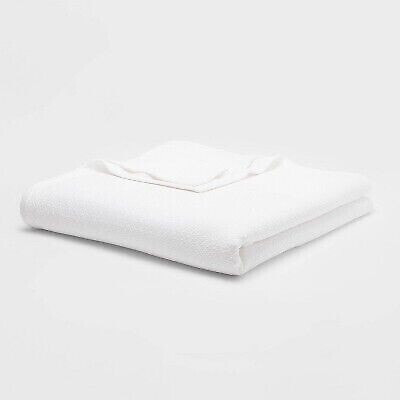 Twin/Twin XL 100% Cotton Bed Blanket White - Threshold