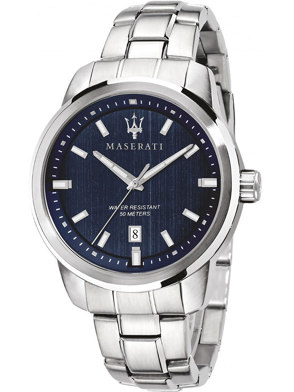 Мужские наручные часы с серебряным браслетом Maserati R8853121004 Successo mens 44mm 5ATM