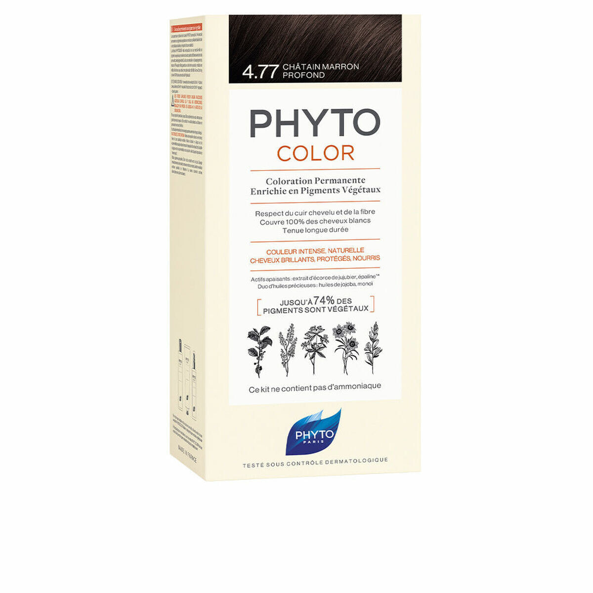 Перманентный краска PHYTO PhytoColor 4.77-castaño marrón intenso Без аммиака