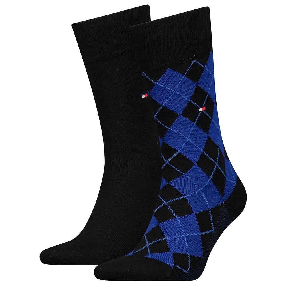 TOMMY HILFIGER Argyle crew socks 2 pairs