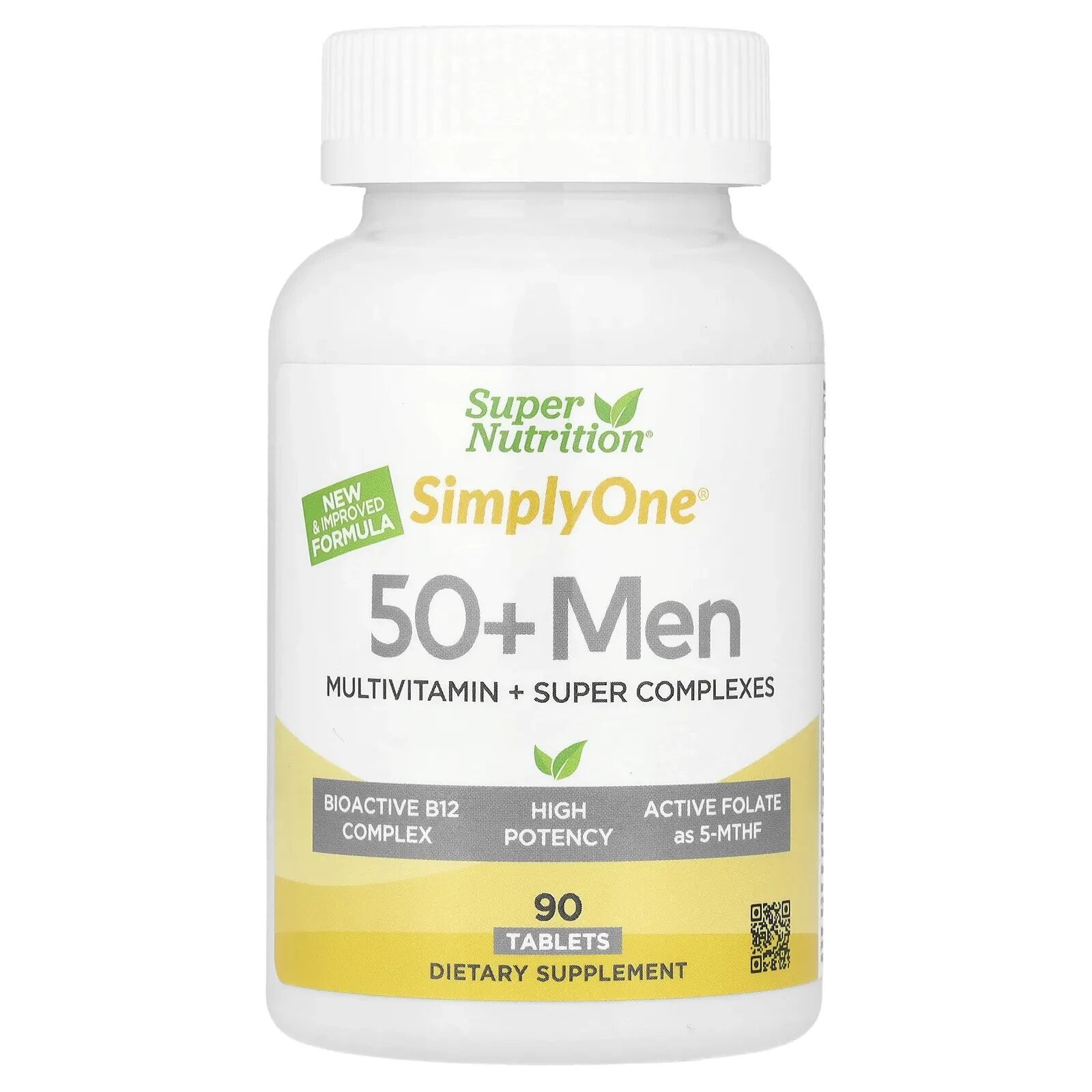 Simply One®, Men's 50+ Multivitamin with Super Adaptogens, Greens, Spices, & Antioxidant, 90 Tablets