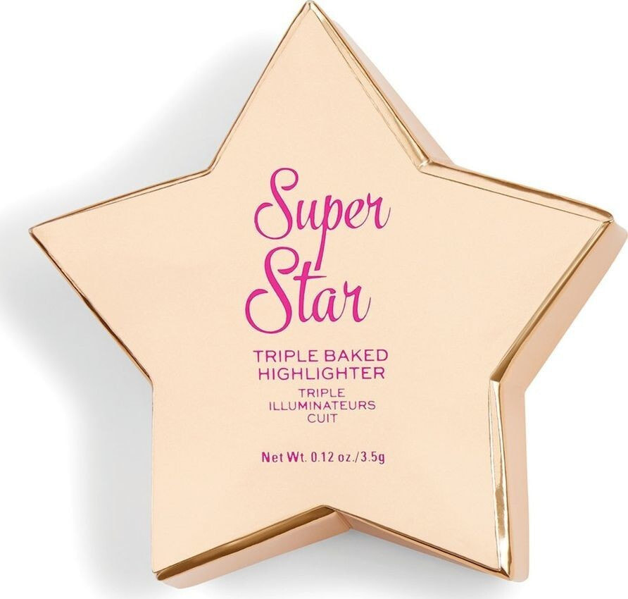 Revolution  I Heart Super Star   Хайлайтер для лица  мерцание розового золота 3,5 г