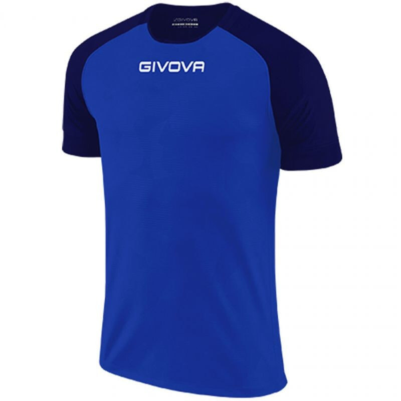 Мужская футболка спортивная синяя однотонная Givova Capo MC M MAC03 0204 T-shirt