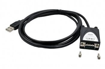 EXSYS EX-1311-2 кабельный разъем/переходник USB 2.0 RS-232 Черный