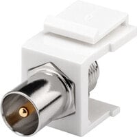 79955 - Flat - White - Coaxial - F connector - Male - Female