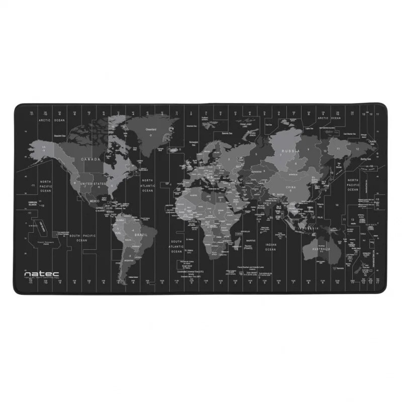 Maxi mouse pad - Natec Time Zone Map - 80x40cm
