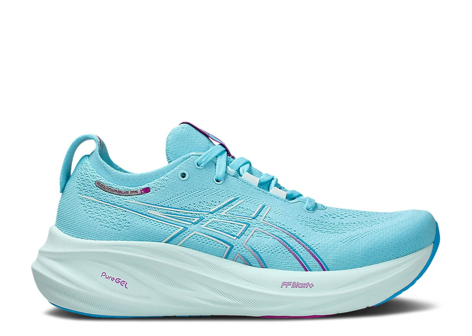 Wmns Gel Nimbus 26 'Bright Cyan Bold Magenta'