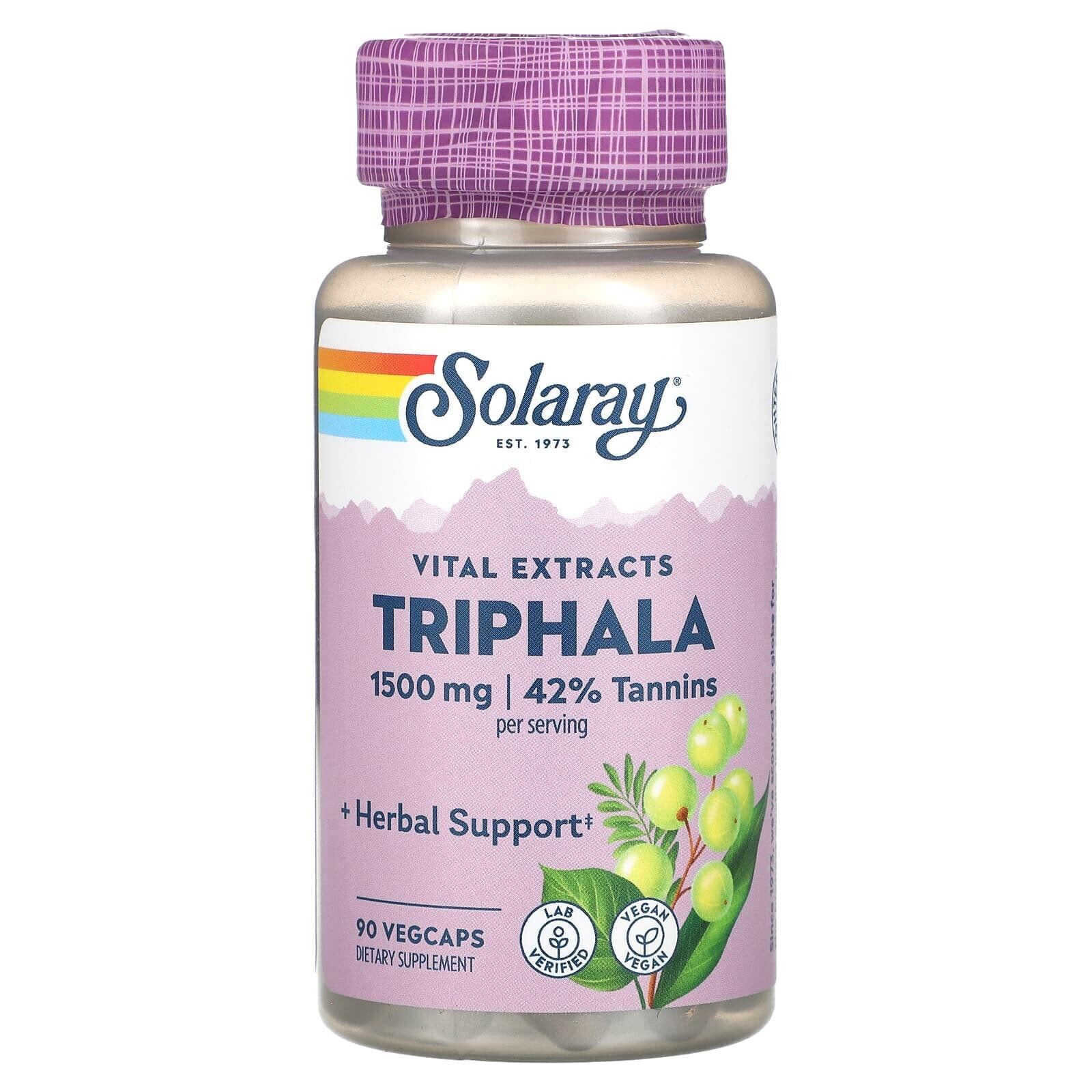 Solaray, Vital Extract, Triphala, 500 mg, 90 VegCaps