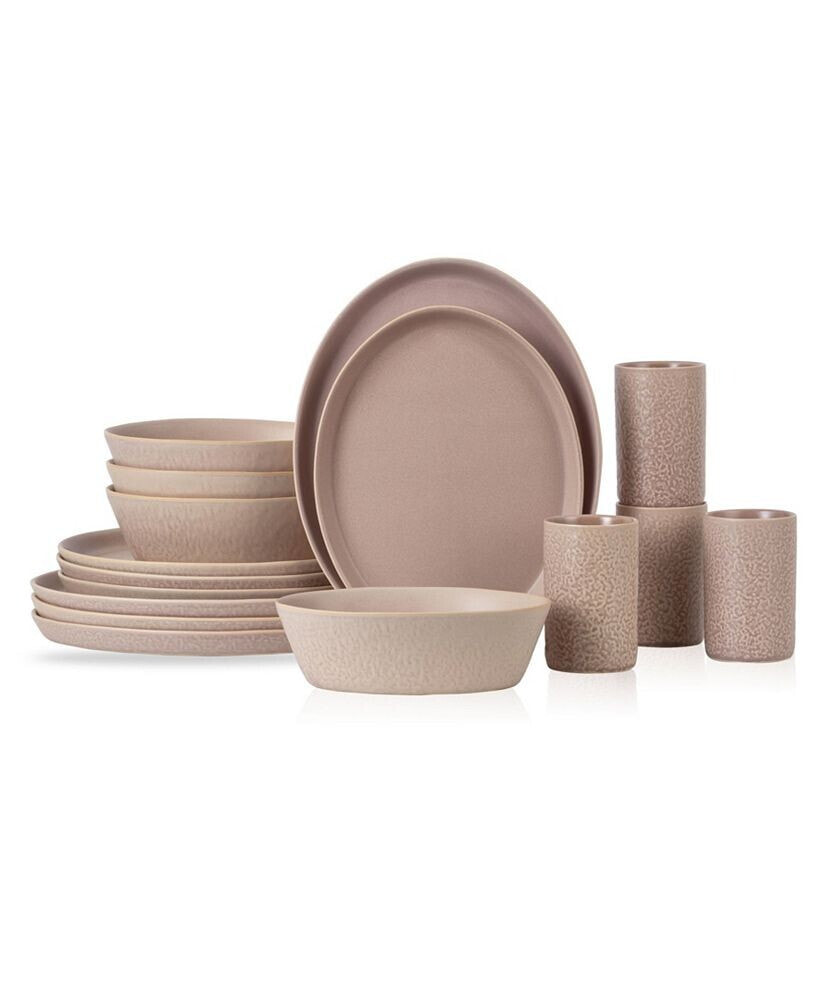 Stone by Mercer Project katachi 16 Piece Dinnerware Set, Service for 4