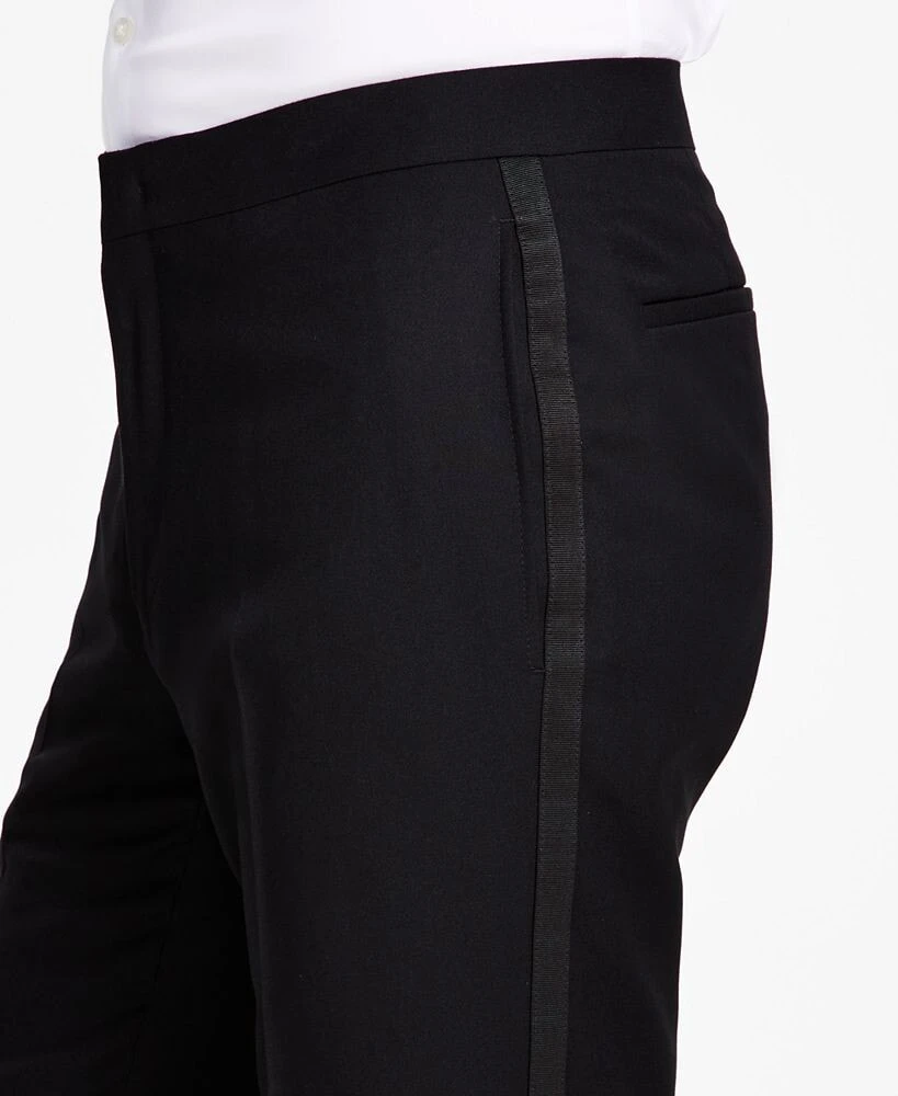 Alfani men's Slim-Fit Stretch Black Tuxedo Pants, Created for Macy's