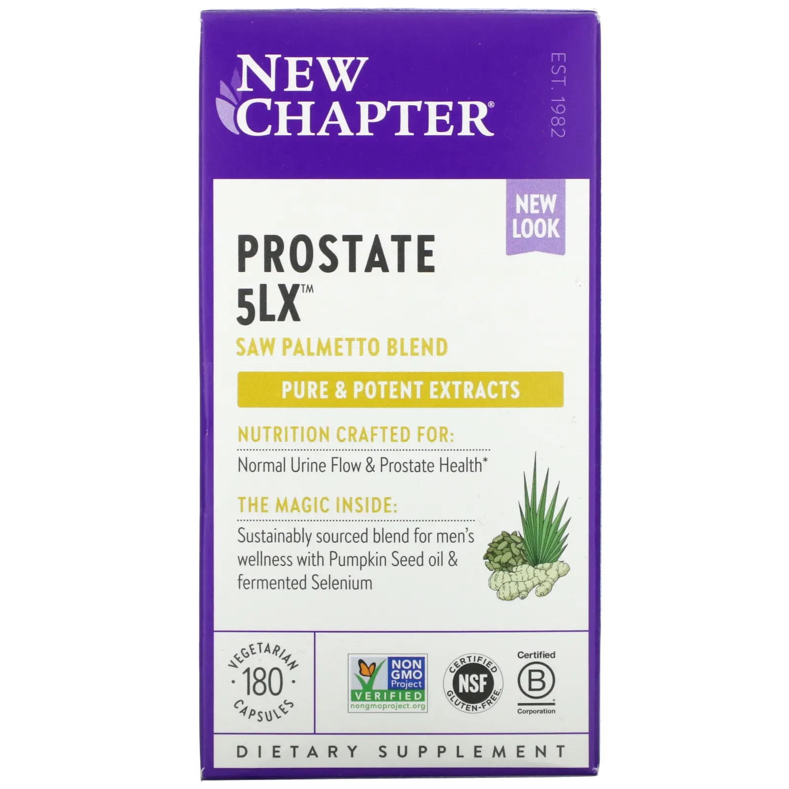 Нью Чэптэ, Prostate 5LX, 120 вегетарианских капсул