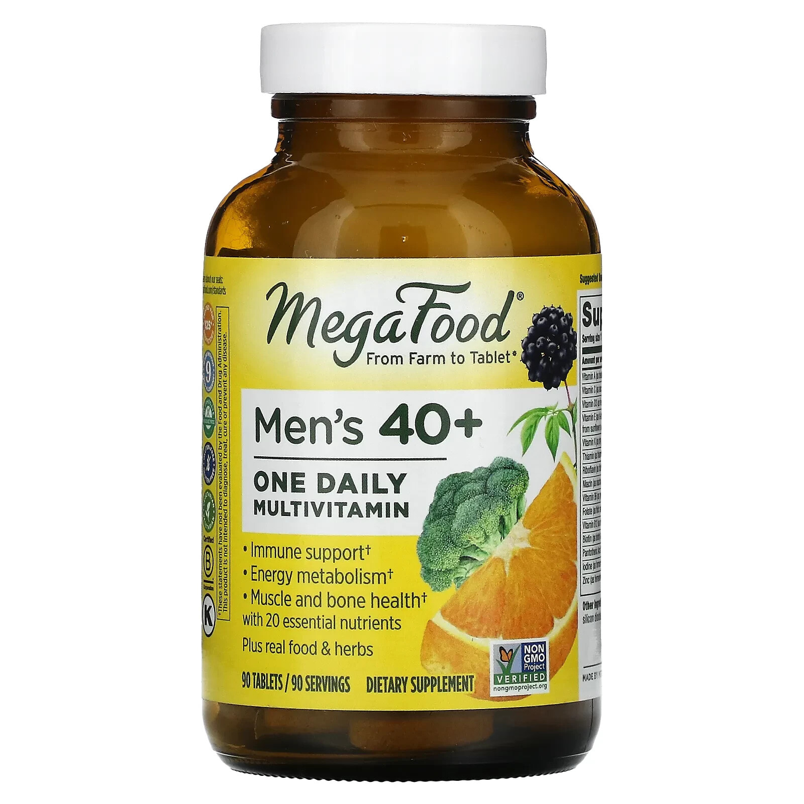 MegaFood, Men Over 40 One Daily, 90 Tablets