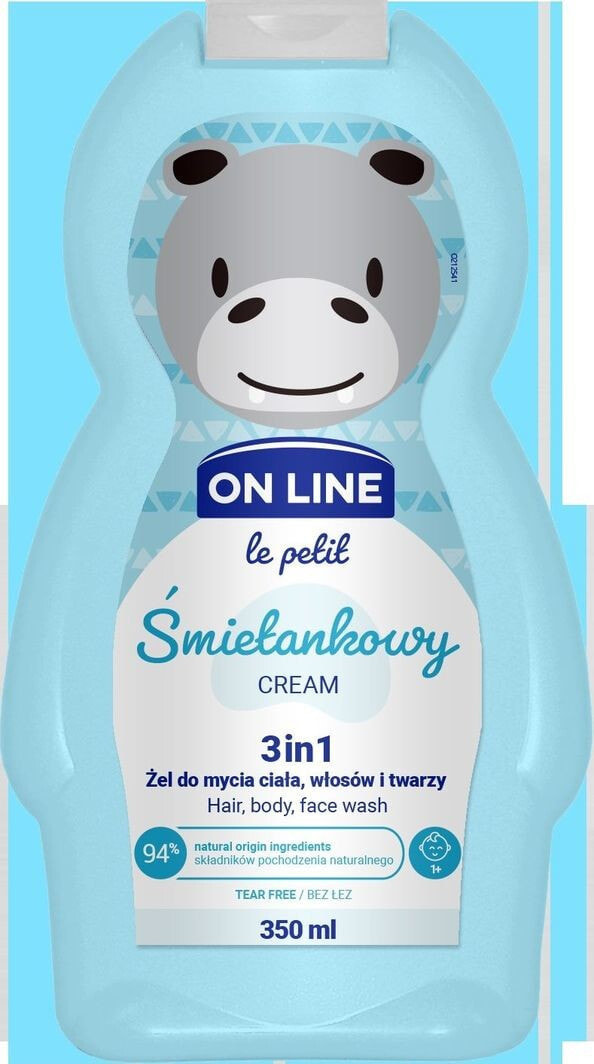 On Line Le petit 3in1 Cream Hair Body Face Wash  Увлажняющий детский гель 3в1 с ароматом сливочного мороженого 350 мл