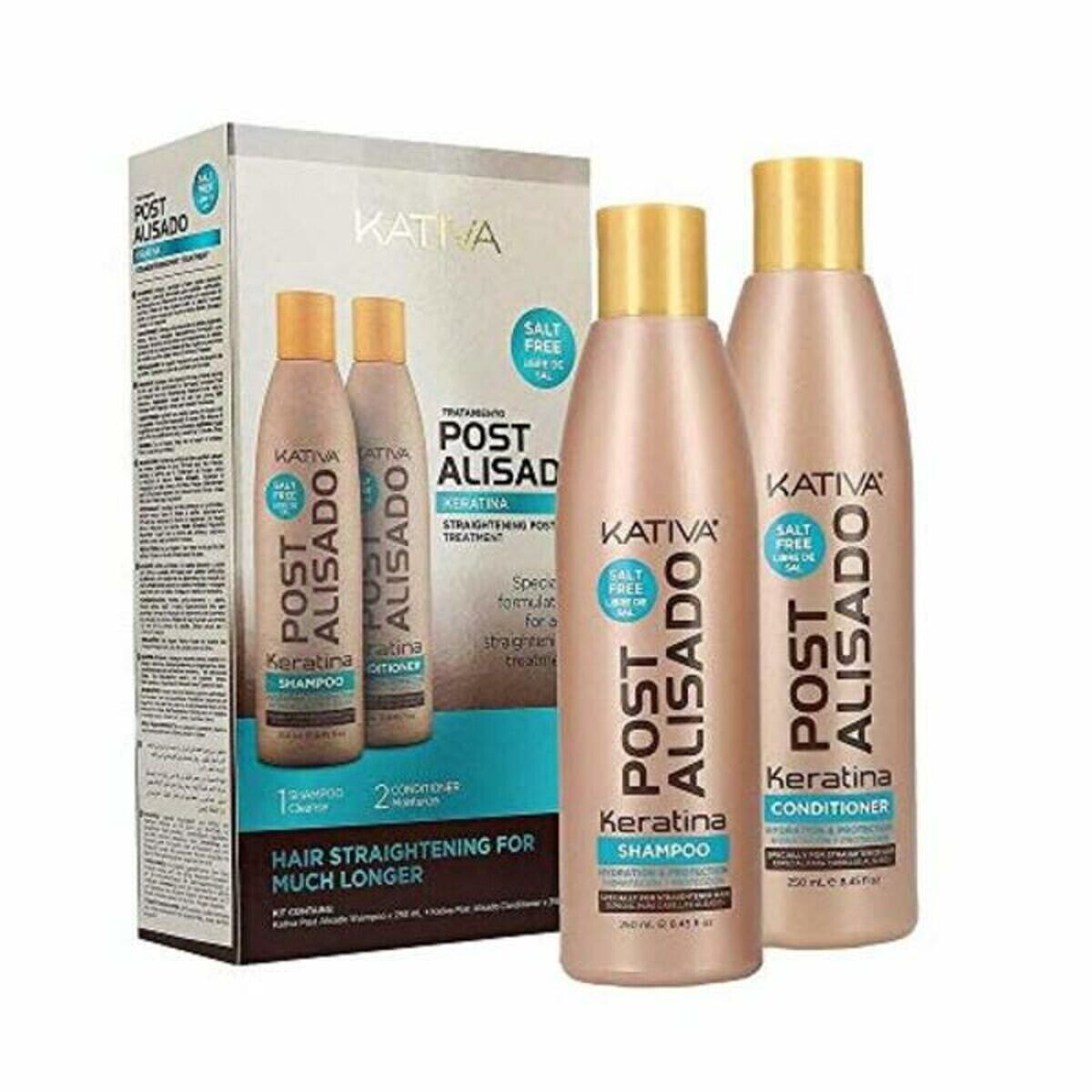 Шампунь + кондиционер Keratin Kit Kativa Post Alisado (2 uds)