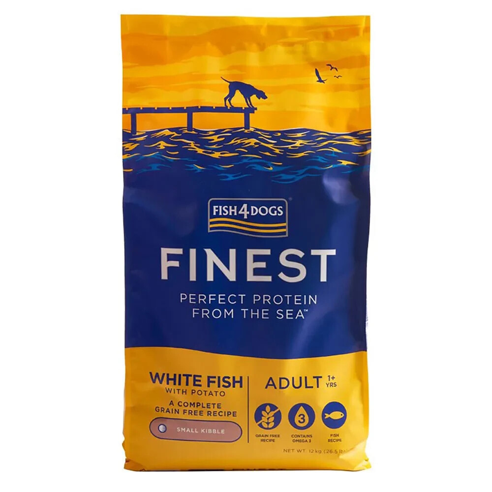 FISH4DOGS Finest ocean white fish dog food 12kg