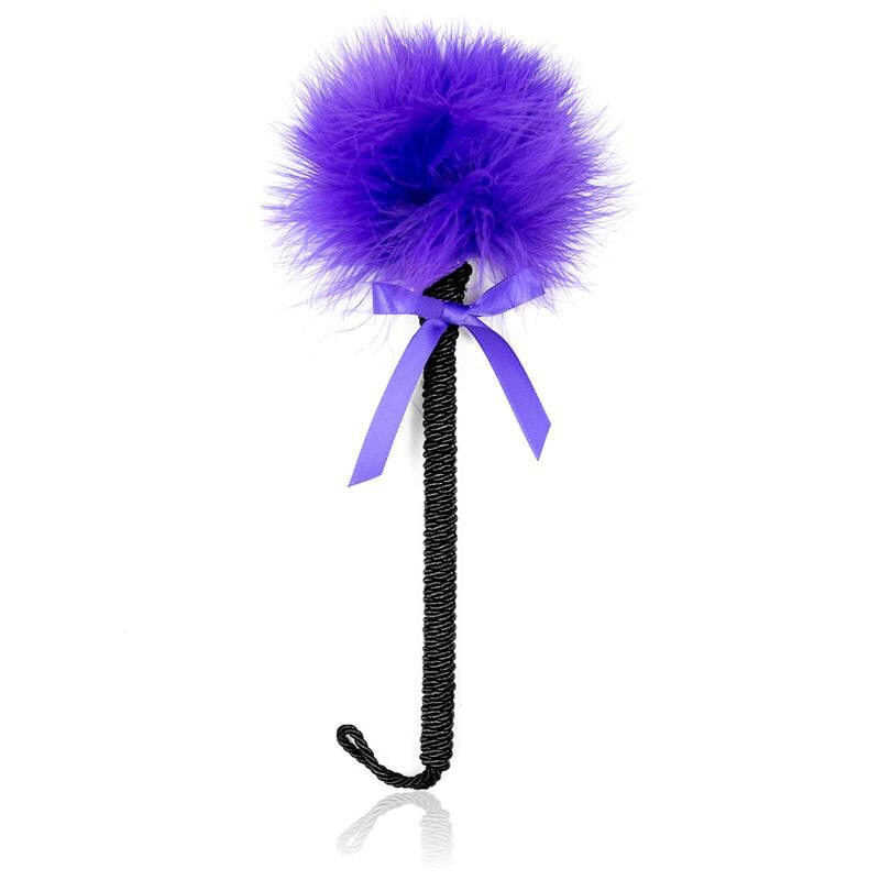 Плетка или стек для БДСМ FETISH ADDICT Feather Tickler with Bow 25 cm Purple