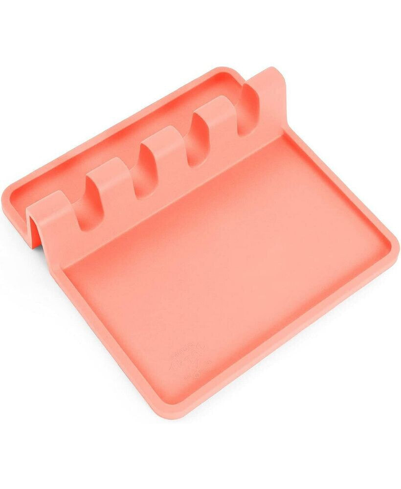 Zulay Kitchen silicone Utensil Rest with Drip Pad for Multiple Utensils