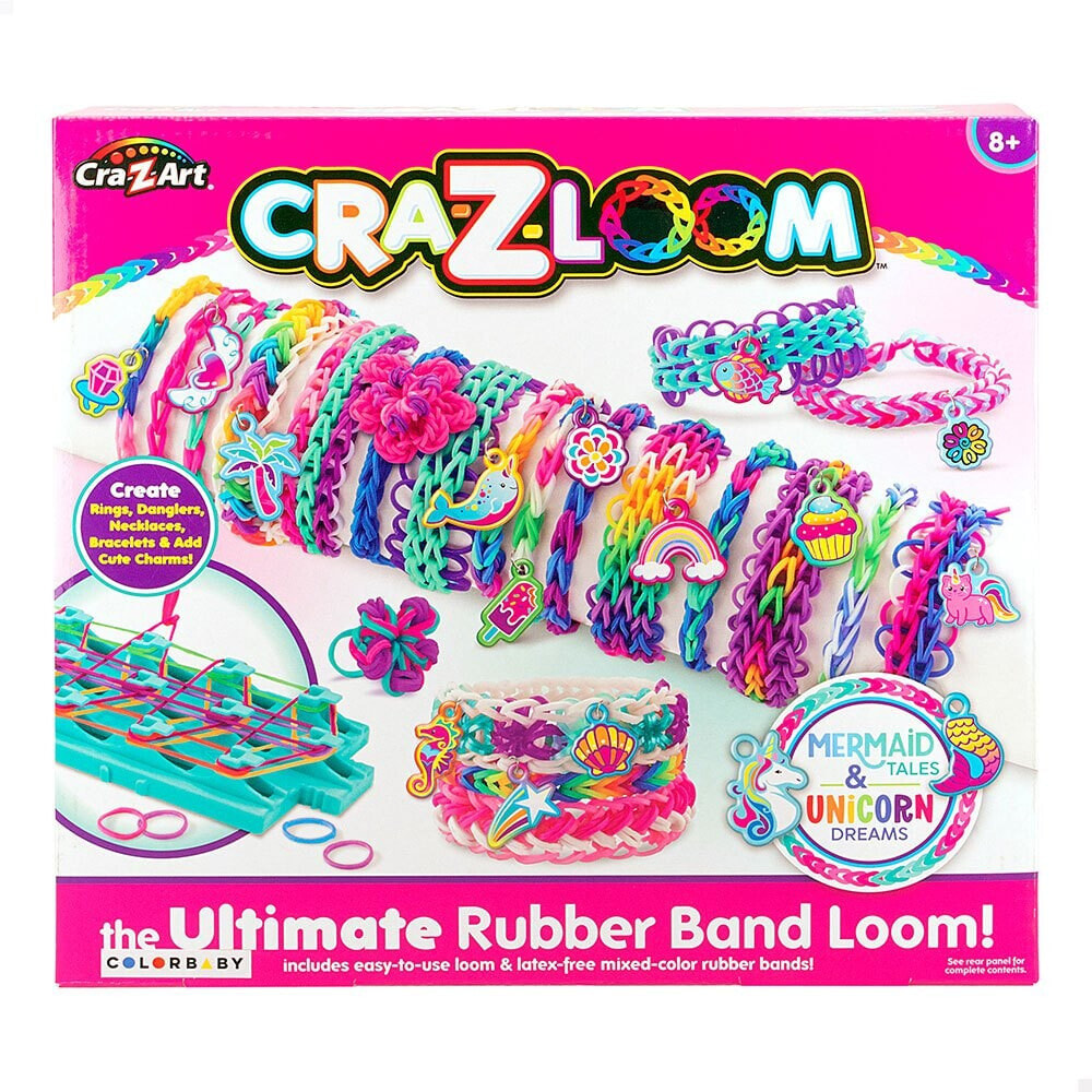 SUPERTHINGS Set Rubber Bracelets With Loom Sirens And Unicorns CraZLoom