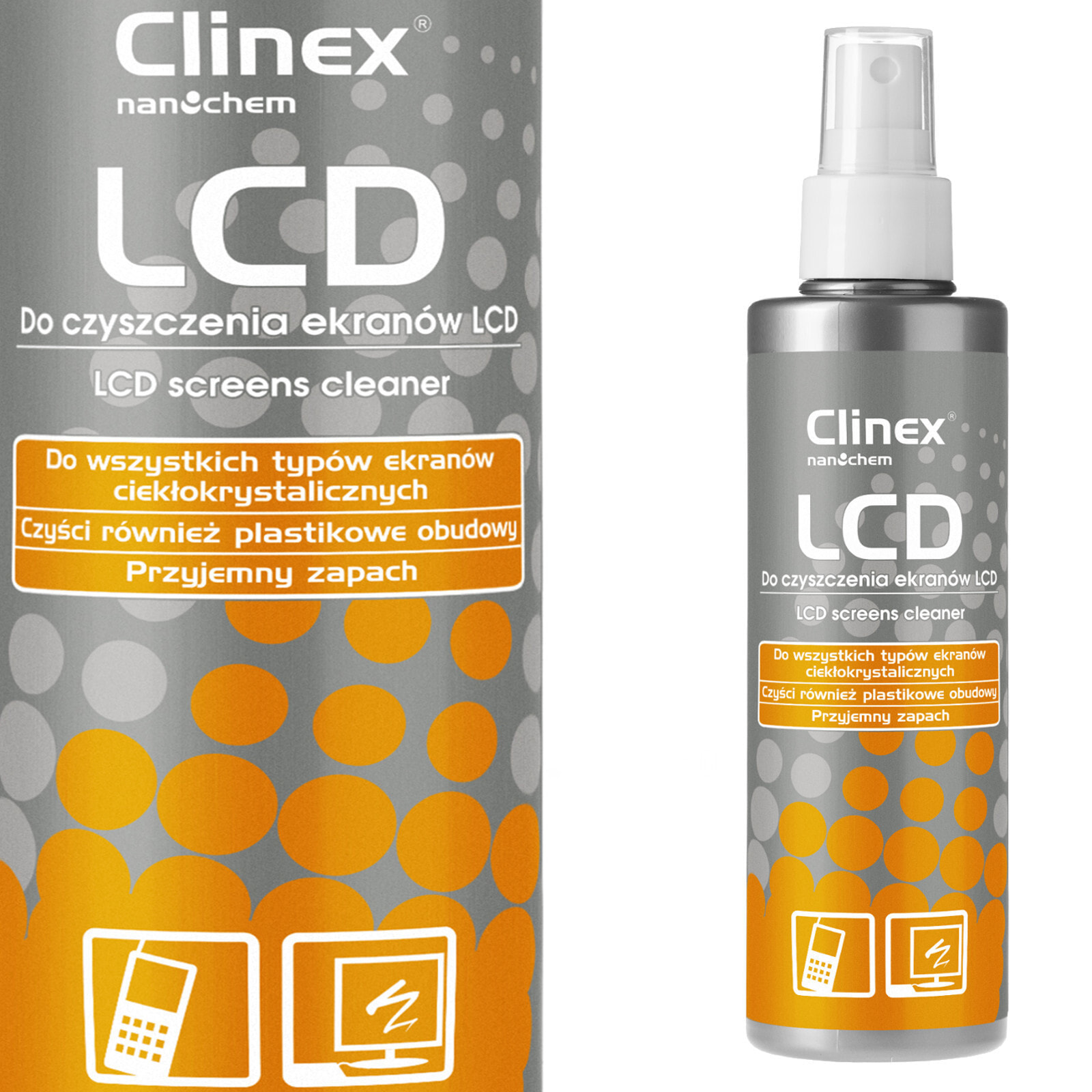 Liquid for cleaning LCD screens and monitors of CLINEX LCD 200ML phones